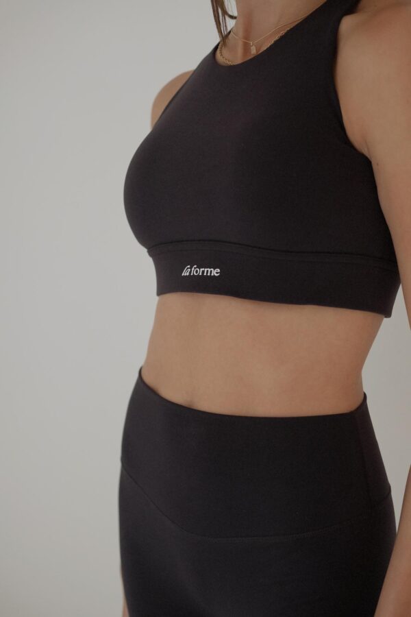 Emerson Sports Bra - CHARCOAL BLACK