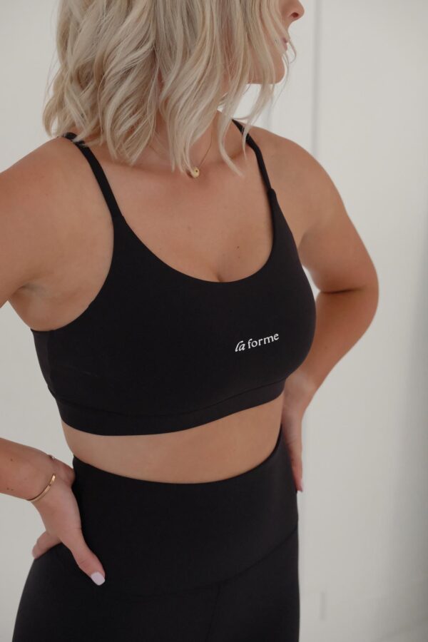 Isla Sports Bra - CHARCOAL BLACK