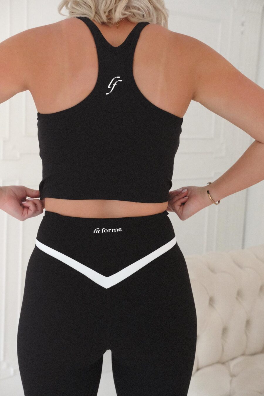 Cyprus Cropped Tank Top - CHARCOAL BLACK - Image 2